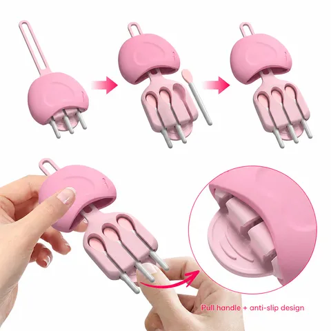 Mini Custodia per Pennello Labbra in Silicone Applicatore di Rossetto Portatile Porta Pennello per Maschera Carina Scatola Organizer per Cosmetici