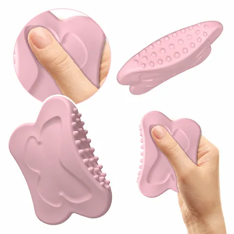 Silicone Facial Scraping Board Gua Sha Massage Tool Butterfly Shape For Body Neck And Eye Scraping Beauty Device