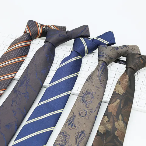 Set Cravatta E Foulard Quadrato Da Abito Da Lavoro Per Uomo Seta Di Poliestere Tessuta Rigato Paisley Floreale Cravatta Pocetta Accessori