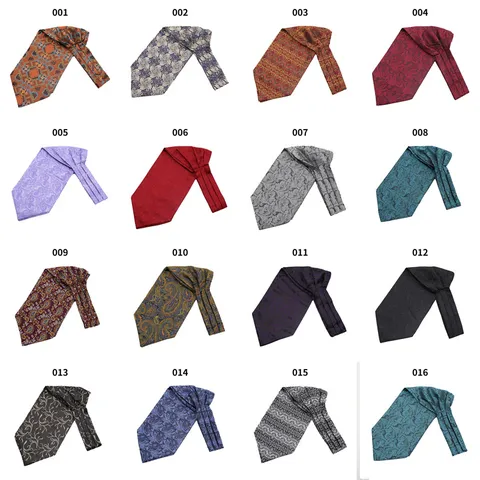 Cravatta Ascot Stampata Paisley Vintage Britannica Da Uomo Foulard In Poliestere Per Abito Da Affari E Festa Formale