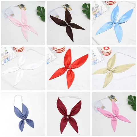 Pajarita de Uniforme JK de Estilo Japonés Accesorios de Cuello de Marinero Moda Mujer Poliéster Ropa Decorativa para el Cuello
