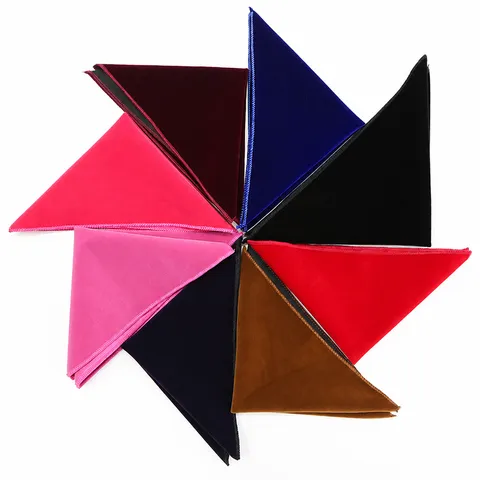 Hommes Couleur Unie Velours Pochette de Costume Business Casual Costume Mouchoir Fête de Mariage Costume Poitrine Serviette