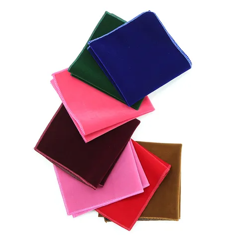 Heren Effen Kleur Fluweel Borstzakdoek Zakelijke Casual Pak Zakdoek Bruiloft Feest Pak Borst Doek