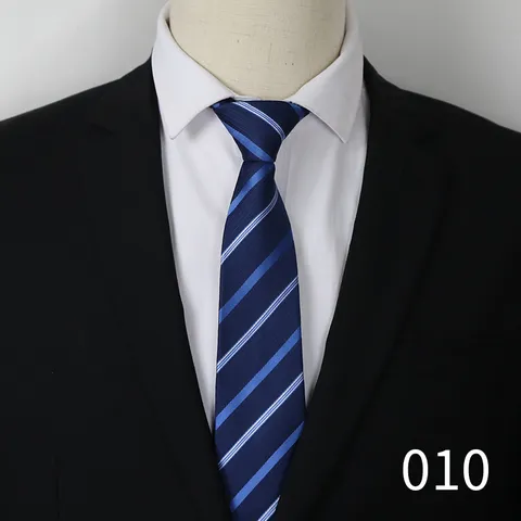 Cravatta da Lavoro a Righe per Uomo Cravatta Classica in Poliestere Tessuta Formale