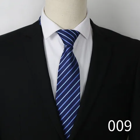 Cravatta a Righe Formale da Uomo d'Affari Cravatta Classica in Poliestere Tessuto Per Matrimonio Ufficio Abbigliamento Professionale