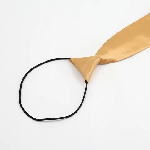 Kids Necktie Elastic Band Polyester Silk Solid Color Fashion Neck Tie For Boys Girls School Party Daily Wear Accessories