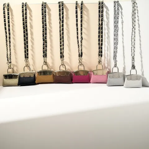 Mini PU Δερμάτινη Τσάντα Crossbody Μόδα Μονόχρωμη Μικρή Τσάντα Χεριού Μεταλλική Αλύσίδα Τσάντα Ώμου Γυναικείο Αξεσουάρ