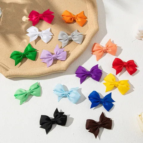 Grosgrain Lint Strik Haarspeld Voor Kinderen Meisjes Zwaluwstaart Eendenbekclip Effen Kleur Haarsieraden Voor Feest Dagelijks