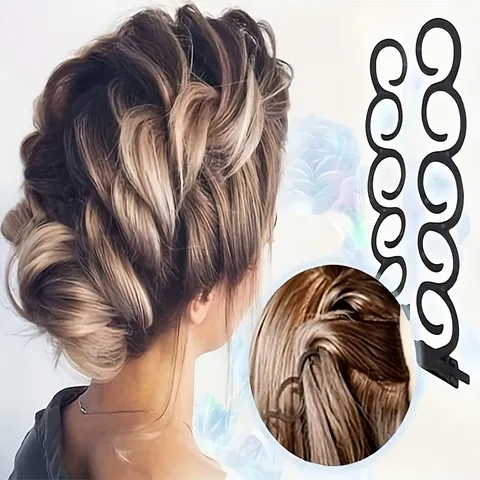 Outil de Tressage en Plastique Tresseur de Cheveux Centipède Aide au Coiffage DIY Accessoire de Coiffure pour Femmes Minimaliste