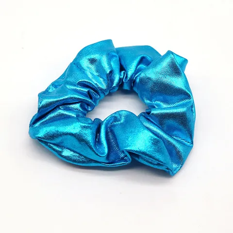 Shiny Metallic Luster Scrunchie Elastic Hair Tie Gradient Luster Hair Band For Women Girls Stage Performance Hair Rope Accessories