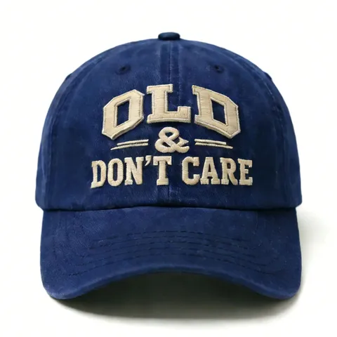Berretto da Baseball in Cotone Lavato Retro Effetto Usato Dad Hat Regolabile Protezione Solare Esterna con Stampa Lettere