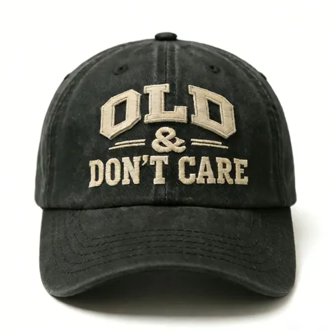 Berretto da Baseball in Cotone Lavato Retro Effetto Usato Dad Hat Regolabile Protezione Solare Esterna con Stampa Lettere