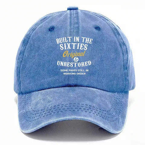 Cappellino da Baseball in Cotone Lavato Vintage Cappello Dad Invecchiato Unisex Slogan Stampato Protezione Solare