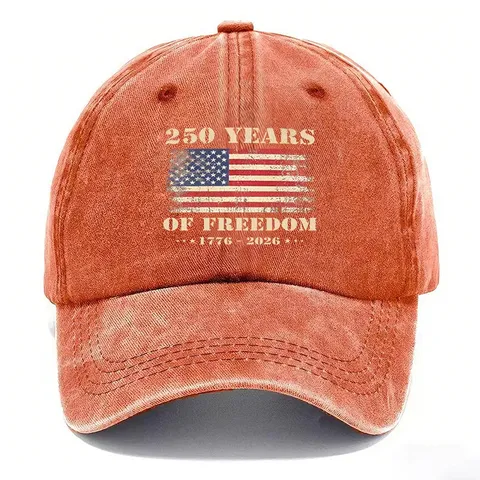 Cappellino da Baseball in Cotone Lavato Vintage Stampa Bandiera Americana Sport all'Aperto Protezione Solare Unisex