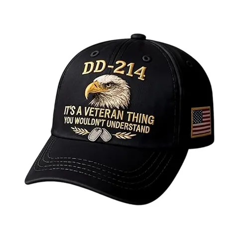 Uomini Donne Berretto da Baseball in Cotone Vintage Veterano Ricamato Aquila Dad Hat Protezione Solare all'Aperto Cappello Casual Regolabile