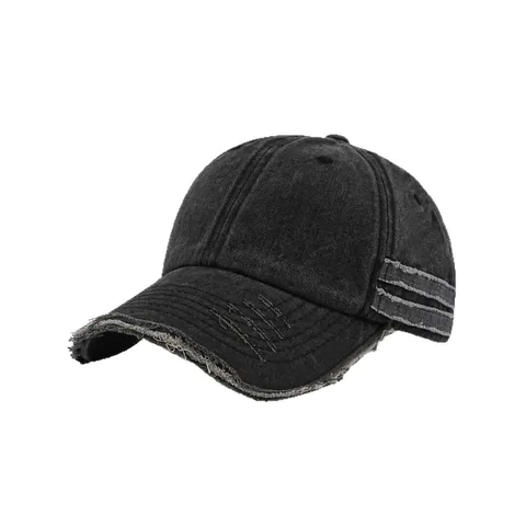 Berretto da Baseball in Cotone Lavato Vintage Unisex Sfrangiato Protezione Solare Sport all'Aperto Cappello Regolabile