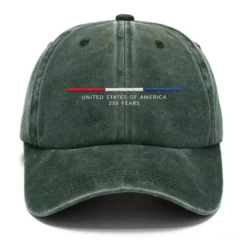 Berretto da Baseball Unisex in Cotone Lavato Vintage Stampa di Lettere Sport all Aperto Protezione Solare Regolabile