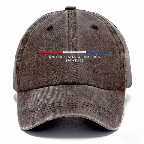 Berretto da Baseball Unisex in Cotone Lavato Vintage Stampa di Lettere Sport all Aperto Protezione Solare Regolabile
