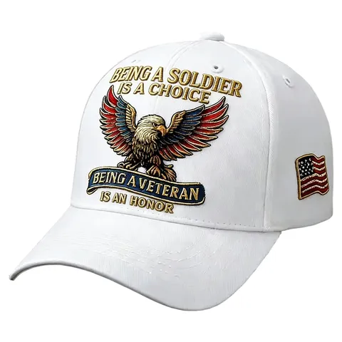 Berretto da Baseball in Cotone Unisex Ricamo Aquila Vintage Cappello Protezione Solare Regolabile Sport all'Aperto
