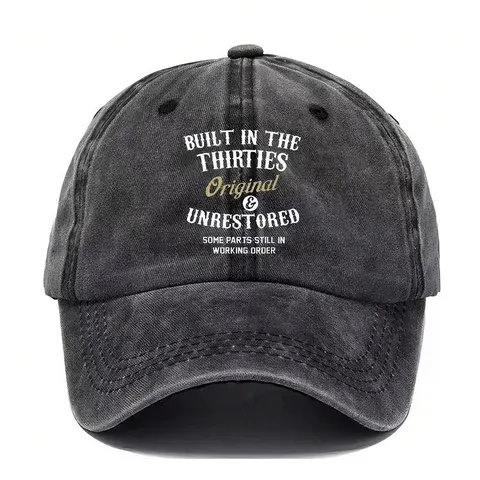 Berretto da Baseball in Cotone Lavato Vintage Unisex Cappello Dad