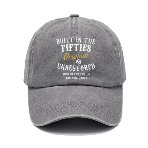 Vintage Washed Cotton Berretto da Baseball Distressed Letter Print Regolabile Dad Hat Unisex Outdoor Casual Sports Cappello da Sole
