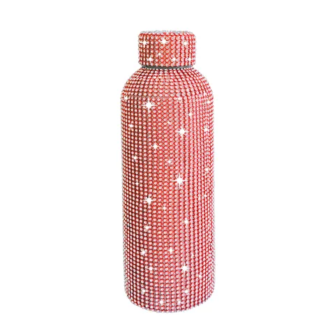 Luxury Rhinestone Stainless Steel Insulated Water Bottle Vacuum Flask Large Capacity Bling Coffee Cup Portable Outdoor Travel Drinkware