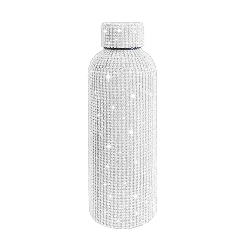 Luxury Rhinestone Stainless Steel Insulated Water Bottle Vacuum Flask Large Capacity Bling Coffee Cup Portable Outdoor Travel Drinkware