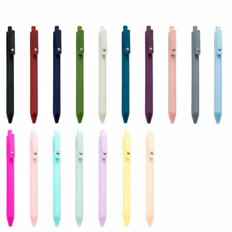 Minimalist Ballpoint Pen Press Type Bullet Tip Smooth Writing Office School Supplies Morandi Color Retro Retractable Pen