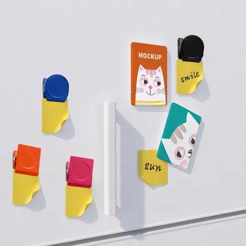 Strong Magnetic Refrigerator Clips Metal Memo Clips Candy Color Cute Note Holders For Office Kitchen Home Organization