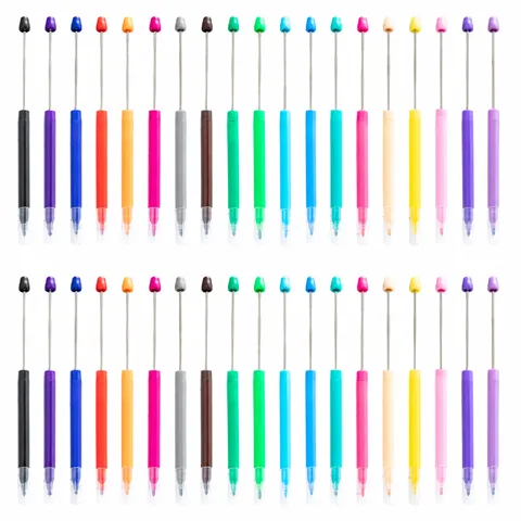 DIY Beaded Watercolor Pen Student Art Painting Pen Multi Color Plastic Creative Journal Pen Stationery