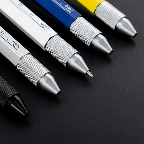 Multifunctional Metal Tool Pen Ballpoint Pen With Screwdriver Spirit Level Ruler And Touch Screen Function