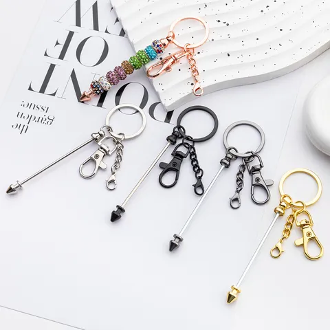DIY Créatif Balle Métal Porte-clés Sac Pendentif Charme Anneau de Clés Auto Chaîne de Clés Bijou Cadeau