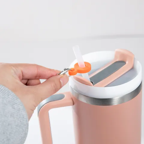 DIY Silicone Straw Charm With Metal Lobster Clasp Cute Cup Straw Decoration Accessories For Reusable Drinking Straws