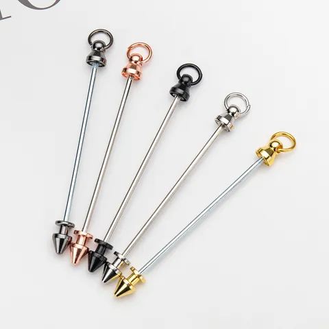 Creative Metal Bullet Double Head Screws Removable DIY Bead Keychain Accessories Metal Rivets For Crafts Making