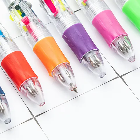 Kreativer Mehrfarbiger Kugelschreiber Süßer Schüler Einziehbarer Kunststoff Stift Büro Schreiben Marker Werbegeschenk Stift
