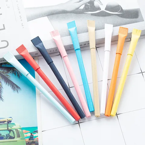 Milieuvriendelijke Balpen van Kraftpapier Minimalistisch Eenvoudig Snoepkleur Schrijvende Pen Kantoor School Schrijfwaren