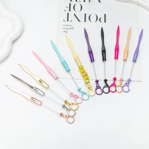 Metal Letter Opener Multi-functional Paper Cutter DIY Beaded Keychain Portable Letter Cutting Tool For Office School Home