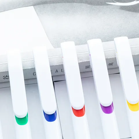 Retractable Plastic Ballpoint Pen Office Stationery Student Writing Pen With Large Clip Multi Color Pen