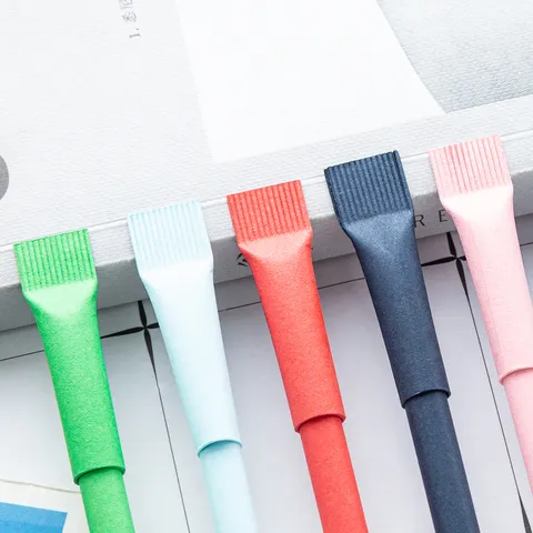 Milieuvriendelijke Balpen van Kraftpapier Minimalistisch Eenvoudig Snoepkleur Schrijvende Pen Kantoor School Schrijfwaren