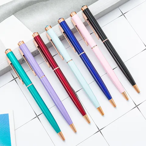 Metal Ballpoint Pen Business Advertising Gift Pen Creative Diamond Ballpoint Pens Rollerball Pen Stationery