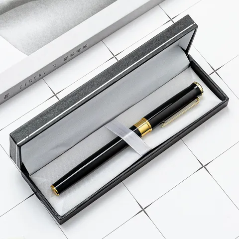 Boîte Cadeau Stylo Métal Affaires Boîte d'Emballage en Plastique à Couvercle Rabattable pour Stylo Plume Organisateur de Papeterie