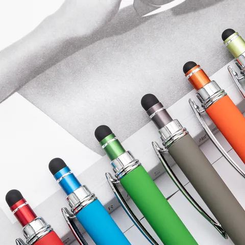 Einziehbarer Metall Kugelschreiber Touchscreen Eingabestift Werbegeschenk Stift Büro Schreibwaren