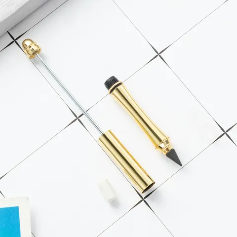 Metal Eternal Pencil Inkless Erasable Sketching Drawing Pencil With Replaceable Nib Metallic Writing Stationery Tool