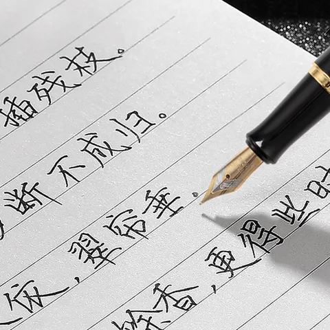 Metaal Vulpen Kantoor Student Kalligrafie Pen Klassiek Zwart Metaal Pen Voor Schrijven Cadeau