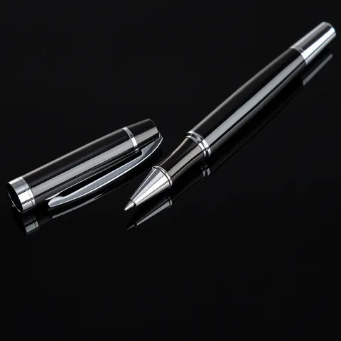 Business Metal Gel Pen 0.5mm Black Ink Signature Pen Office School Writing Supplies Promotional Gift Pen