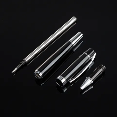 Business Metal Gel Pen 0.5mm Black Ink Signature Pen Office School Writing Supplies Promotional Gift Pen