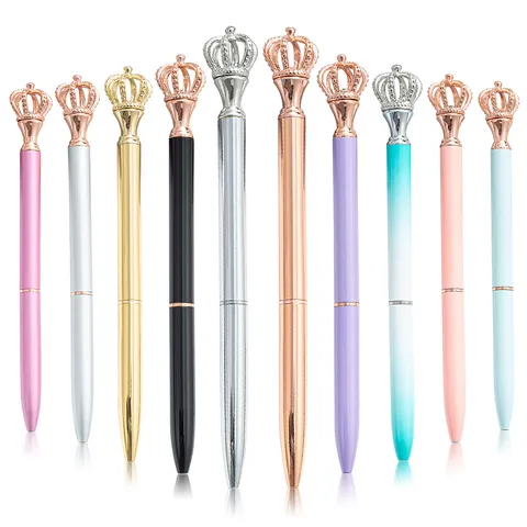 Creative Metal Crown Ballpoint Pen Luxury Business Office Writing Pen Elegant Gift Advertising Ball Pen