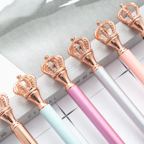 Creative Metal Crown Ballpoint Pen Luxury Business Office Writing Pen Elegant Gift Advertising Ball Pen