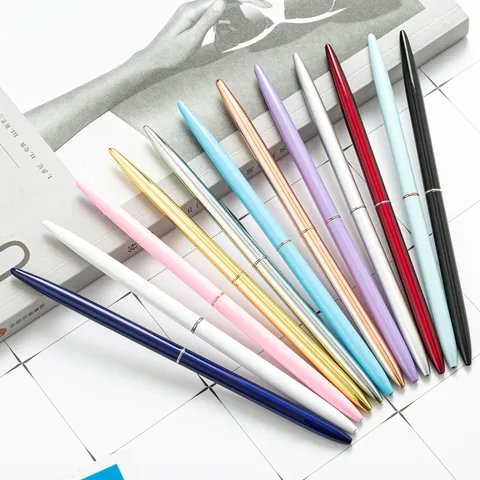 Creatieve Metalen Balpen Macaron Kleur Kantoor Tekenpen Kogelpunt Vlotte Schrijven Bureaupen Schrijfwaren