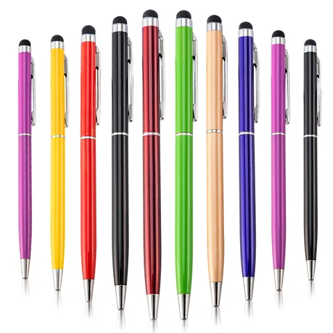 Aluminum Metal Ballpoint Pen Stylus Touch Screen Pen Business Office School Writing Supplies Promotional Advertising Pen